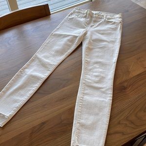 Frame white skinny jeans
